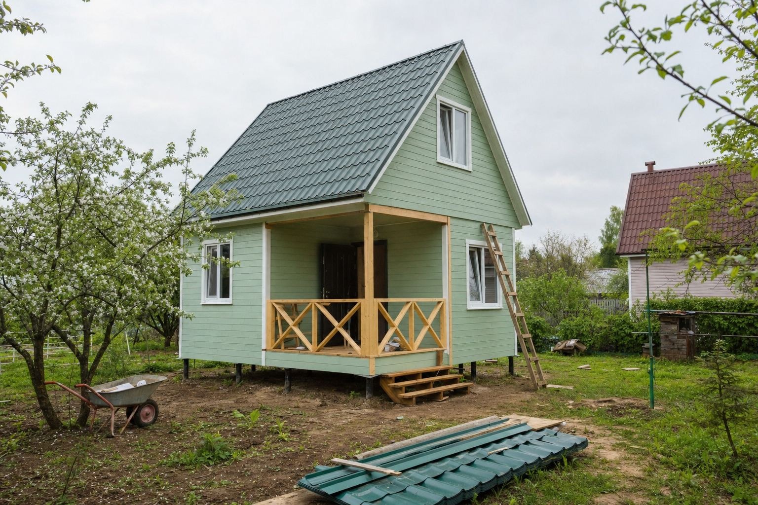 Дачный дом 6×6 из СИП: планировки и отделка