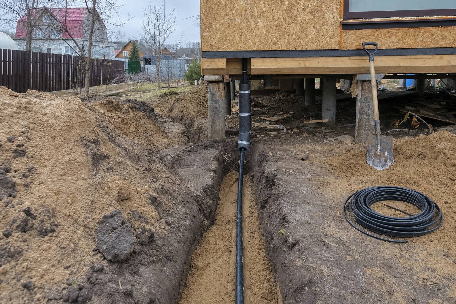 Ввод воды в СИП-дом: глубина, утепление, греющий кабель