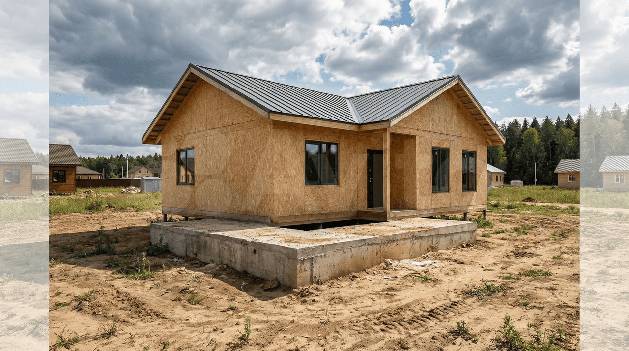 Коттедж из СИП-панелей 121 м² — Любань, Тосненский район, комплектация ПОЛНЫЙ
