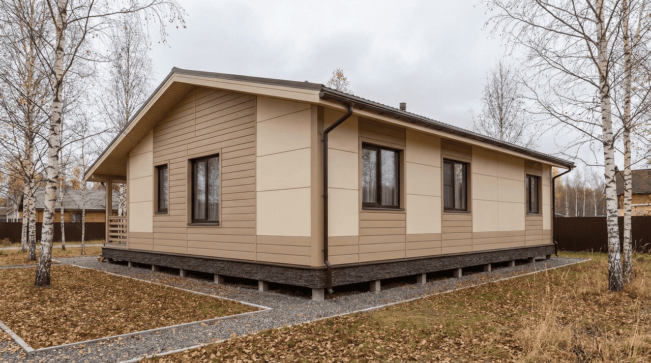 Коттедж из СИП-панелей 121 м² — Шлиссельбург, Кировский район, комплектация ПОЛНЫЙ