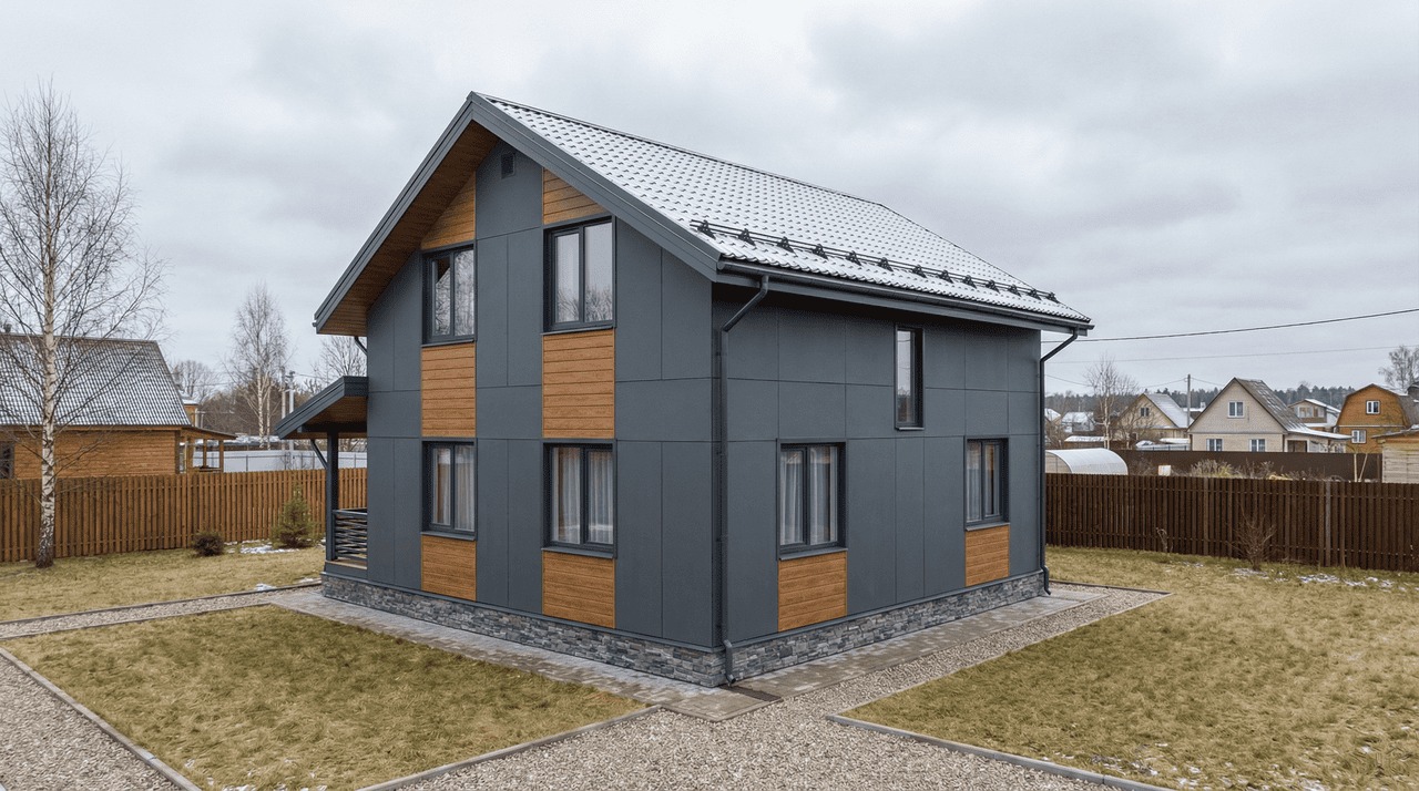 Семейный коттедж 146 м² — Назия, Кировский район, комплектация ПОЛНЫЙ