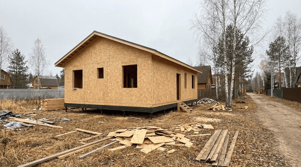 Коттедж из СИП-панелей 123 м² — Сиверский, Гатчинский район, комплектация ПОЛНЫЙ