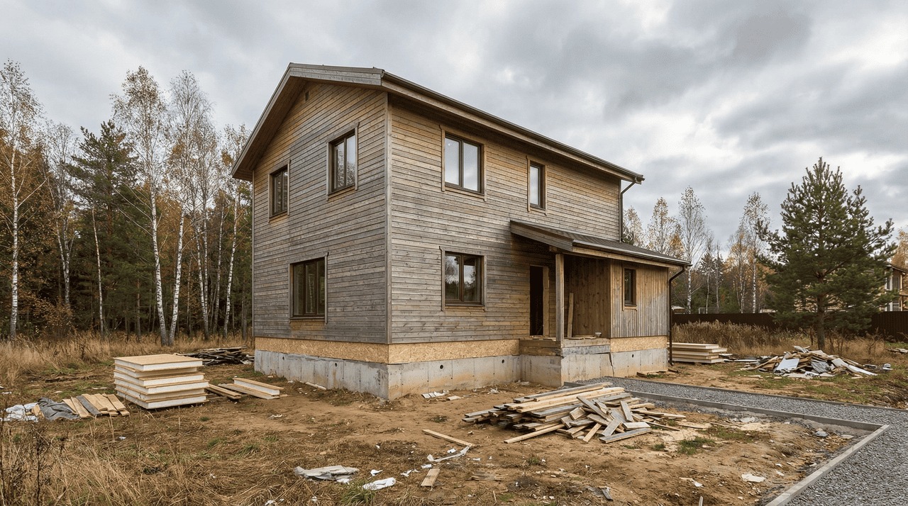 Коттедж из СИП-панелей 214 м² — Сосново, Приозерский район, комплектация ПОЛНЫЙ