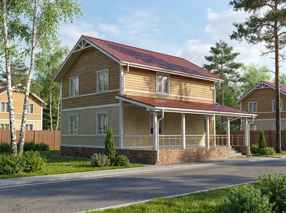 Готовый проект СИП-дома «Беседы» 157 м² (7,85×10 м)