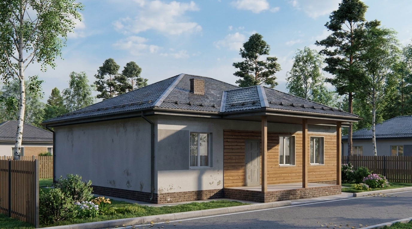 СИП-дом 10×11,8 м «Агашкино» — план, цена 2,6 млн и отделка